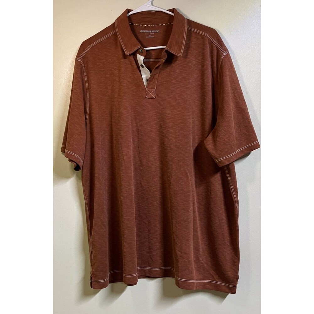 Johnston and Murphy XXL Men's Rust Polo Shirt